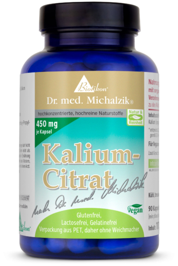Kalium Citrat | 1350mg Kalium | 90 Kapseln |  Dr. med. Michalzik
