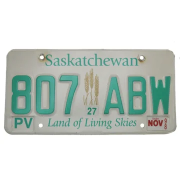 Kanadisches Nummernschild Saskatchewan