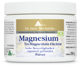 Magnesium | 2500mg Tri-Magnesiumdicitrat-Pulver | 250g Pulver |  Dr. med. Michalzik