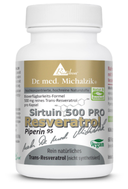 Resveratrol-Sirtuin-500-PRO | 500mg Trans-Resveratrol | 60 Kapseln |  Dr. med. Michalzik