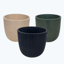 Übertopf Groove in verschiedenen Farben (12cm Töpfe)
