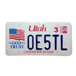 US Kennzeichen Utah - In God we trust - original