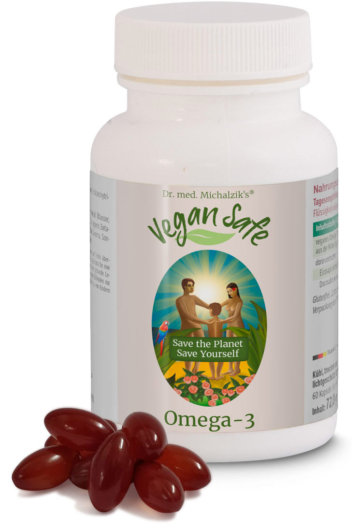 Vegan Safe Omega-3 | 2096mg Omega 3 Algenöl | 60 Kapseln |  Dr. med. Michalzik