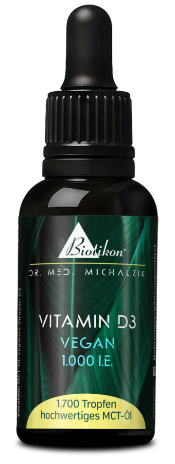 Vitamin D3 Tropfen vegan | 1.000 I.E. | 50 ml (1700 Tropfen) | Dr. med. Michalzik